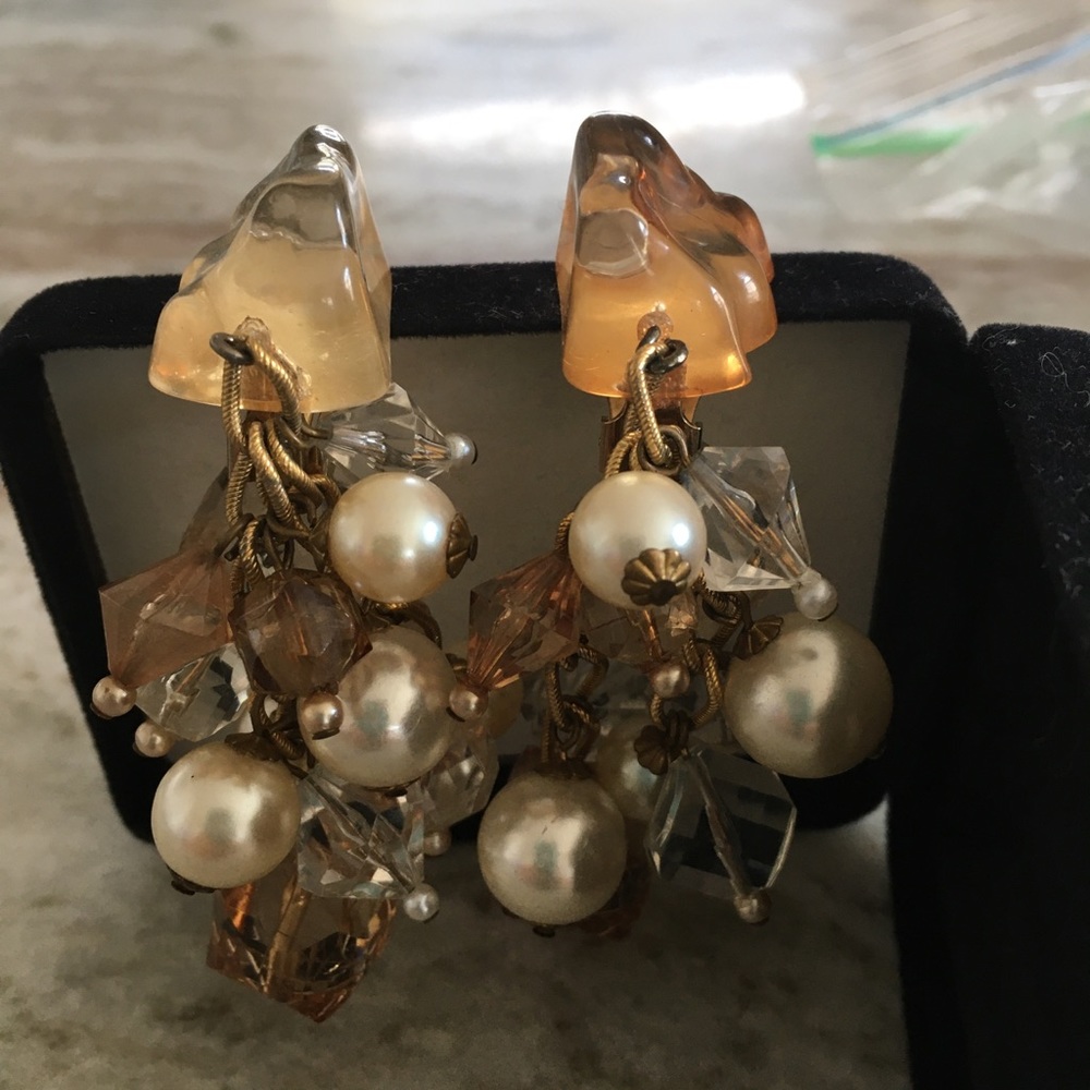 Vintage Clip On earrings costume